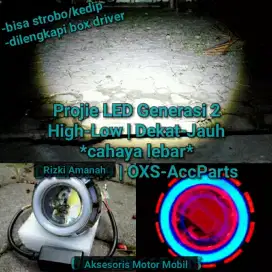 Projie LED Lampu Utama dekat-jauh Lebar cree tembak sorot U12 U7 h4 h6