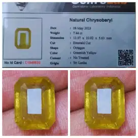 Batu Natural Chrysoberyl