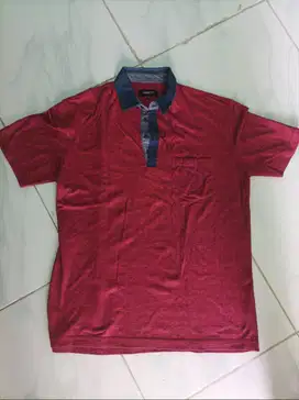 Kaos Polo Pria - Merah Tua