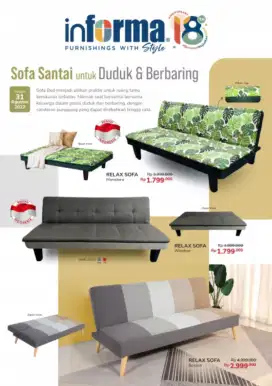 Jual Sofa Bed Inform2 , Good New, Home Made, Free Ongkir , Bergaransi