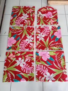 Sarung bantal kursi (5 biji) bonus taplak