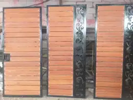 Pintu lipat motip kembang dan grc