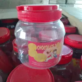 Toples Kecil Bundar 10cm Tinggi 10cm Plastik Bening Bersih Tutup Ulir