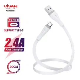 Kabel Micro USB  VIVAN SC30S Panjang 30CM Fast Charging 2.4A Android