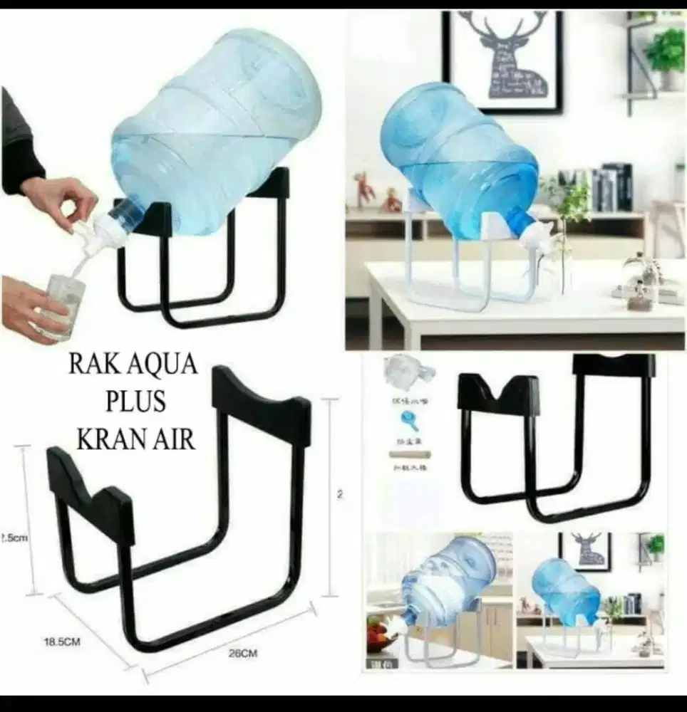 RAK galon material besi plus KRAN anti netes praktis.