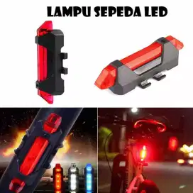Lampu belakang / depan sepeda USB Charger LED waterproof