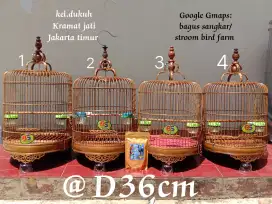 Sangkar hwamei/wambie bahan bambu D36cm