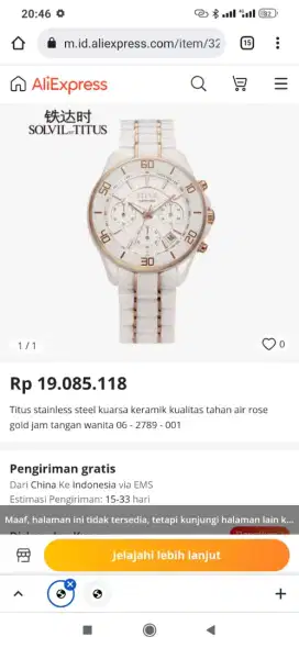 jam tangan wanita mewah solvil et titus original