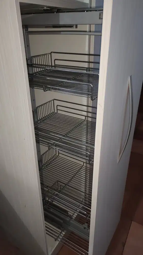 Kitchen Tall Cabinet, Full accessories orginizer, smooth move, murah