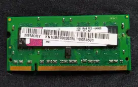 RAM Kingston DDR 2  Sodimm 1GB 800 mHz