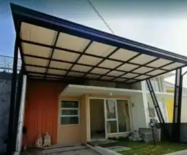 Bengkelas pemasangan canopy minimalis atap alderon polycarbonate #0823