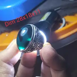 Bacan Doko lawas, ring perak tebal cakep
