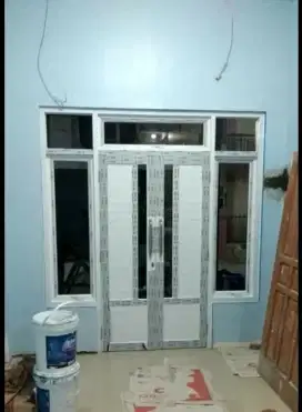 Kusen aluminium pintu jendela dan kaca