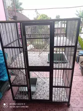 Kandang kucing aluminium 2 pintu