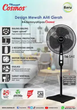 BARU !!! KIPAS ANGIN BERDIRI COSMOS 16 INCI TIPE SAE