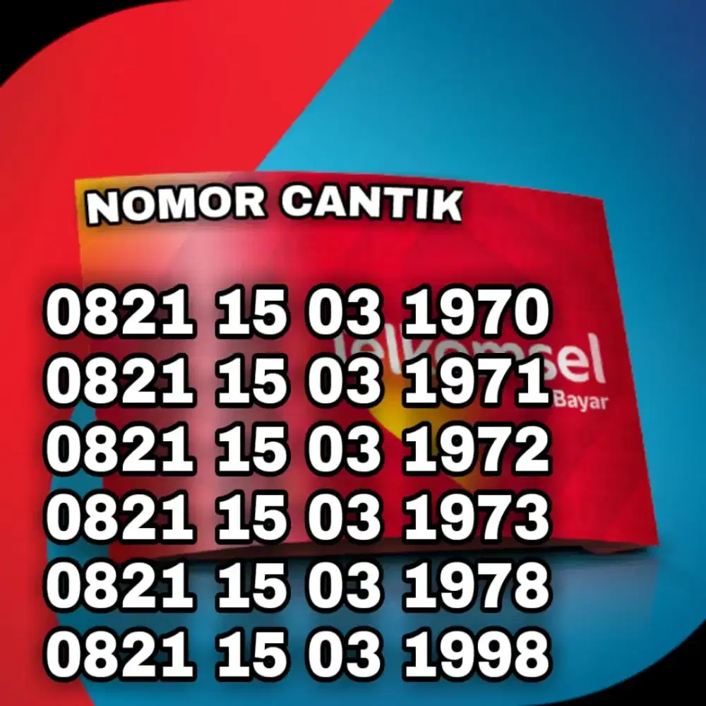 Nomor Cantik Simpati 4G / Nomer / Kartu Perdana Tahun Lahir