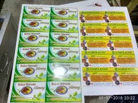 STICKER CROMO UNTUK MAKANAN/ STICKER PRODUK/ STICKER MINUMAN A3+