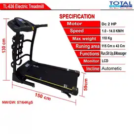 treadmill TL 636 TOTAL FITNESS