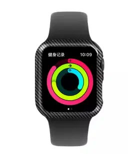 Bumper Case Carbon Apple Watch 45mm Tempered Glass