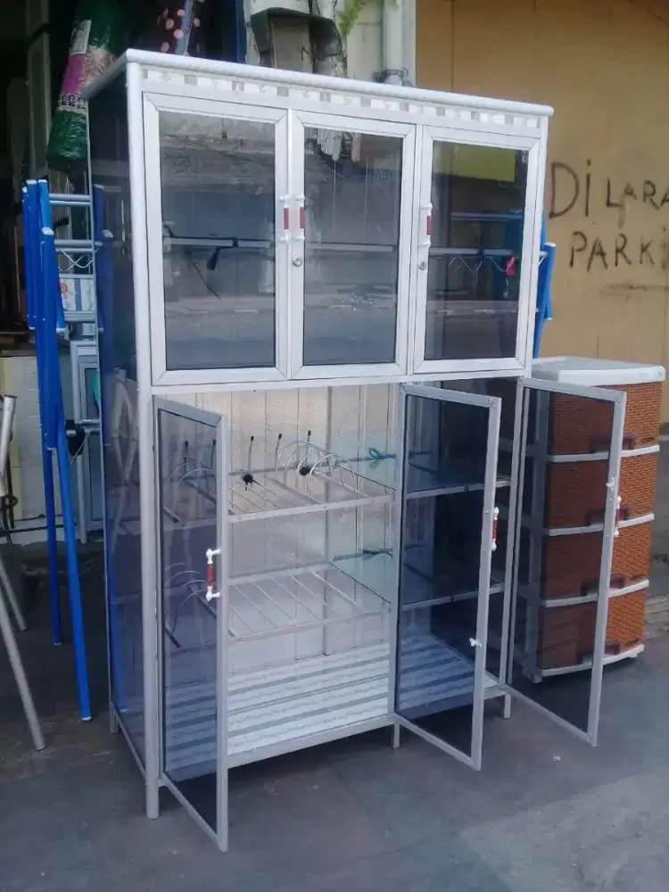 RAK PIRING KACA RIBENFUL BOK 3 PINTU