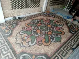 BATU SIKAT MOTIF UNTUK LANTAI