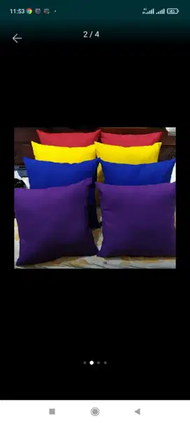 Sarung bantal sofa warna-warni, siap diorder sesuai warna dan ukuran