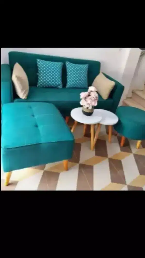 Sofa Retro Set + Meja