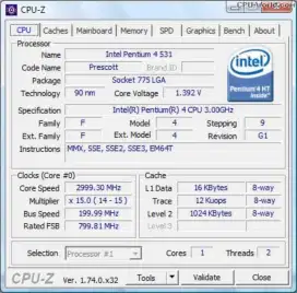 Processor intel Pentium 4 3.0Ghz 531SL8Hz