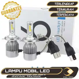 Lampu UtAma Mobil  Headlight LED H4 COB 2 PCS - C6 TaffLED