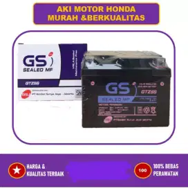 Aku motor GS GTZ5s 12 volt 3, 5 Ampere, aki kering