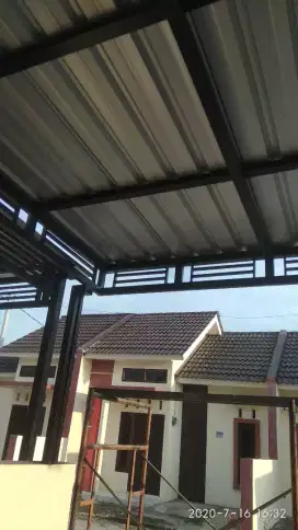 Kanopi sepandek dg rangka besi