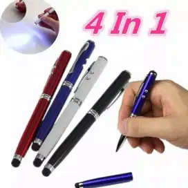 Drawing Pen 4 in 1 PRAKTIS
=Stylus+ Ballpoint + Laser Pointer + Senter