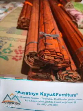 Tirai kayu jati Pusat