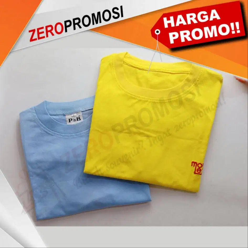 Kaos Oblong Warna Logo Bordir UNISEX