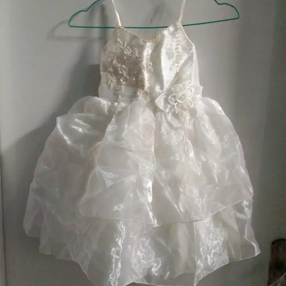 Gaun Pesta Broken White Anak Perempuan Balita Dress Pesta Anak