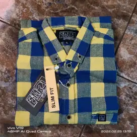 Kemeja Flanel Kuning L