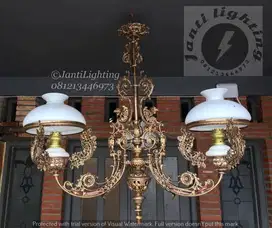 LAMPU GANTUNG HIAS KLASIK ANTIK DEKORASI LAMPU RUANG TAMU LAMPU JOGLO