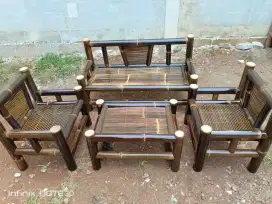 Jual kursi bale dr bambu hitam asli cod