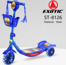Scooter Keranjang Exotic Roda 3 Otoped Scooter