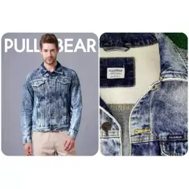 Track Jacket PULL & BEAR Import Original Trucker Denim Jeans Pull&Bear