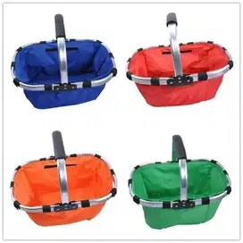 Folded Shopping Basket Keranjang Belanja Lipat Portable