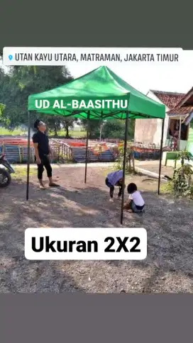 Tenda lipat 2X2 hijau