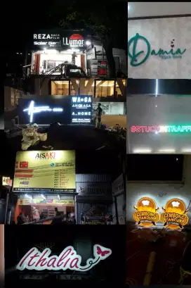 Huruf timbul , Neon box , Reklame
