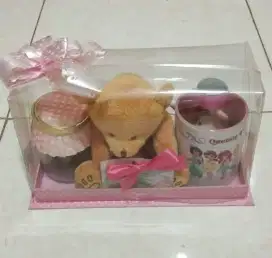 Cocok buat kado atau pajangan, Boneka Teddy Bear + 2 boneka mini unyu.