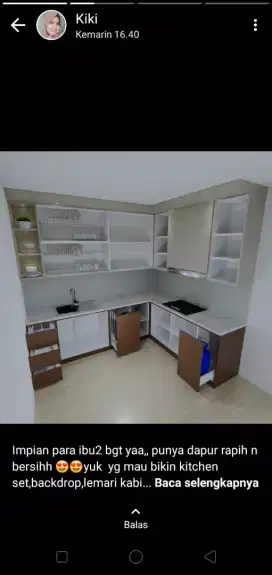 Kitchen set minimalis bahan blokboard blockmin finishing HPL