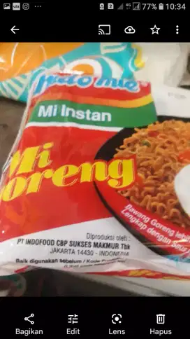 Indomie goreng, sedap soto, kare.murah