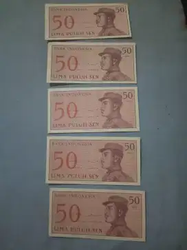 Uang kertas 50 Sen tahun 1964