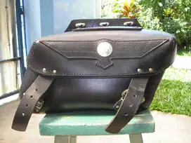 Tas kulit samping motor Asli Amerika