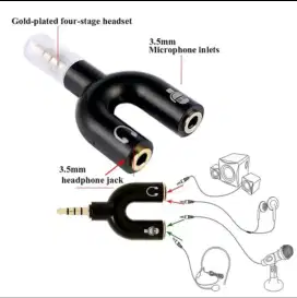 Audio splitter U shape 2in 1 Jack 3,5mm