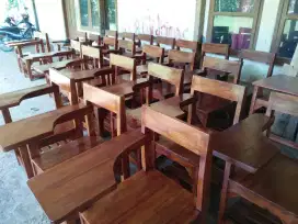 kursi plus meja sekolah modern